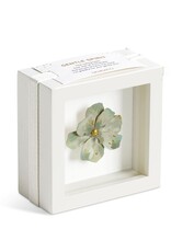 Demdaco Peace Light Green Flower Shadow Box - 4in