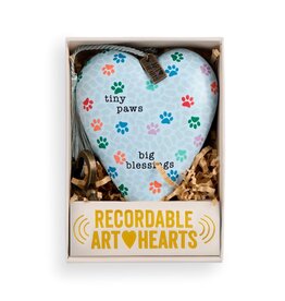 Demdaco Tiny Paws Big Blessings Recordable Art Heart