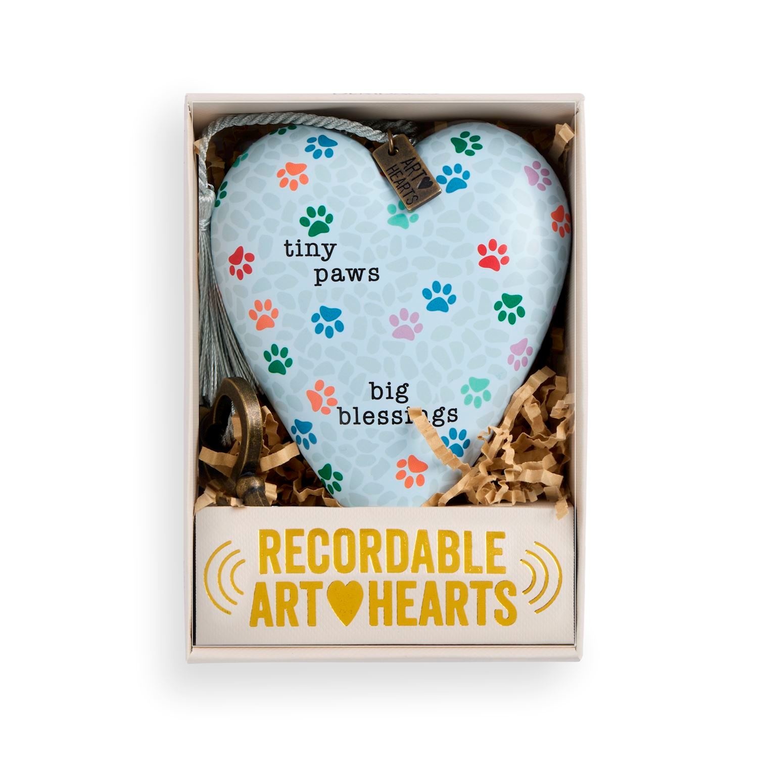 Demdaco Tiny Paws Big Blessings Recordable Art Heart