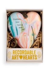 Demdaco Sister How Lucky Recordable Art Heart