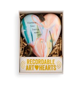 Demdaco Sister How Lucky Recordable Art Heart