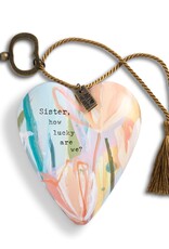 Demdaco Sister How Lucky Recordable Art Heart