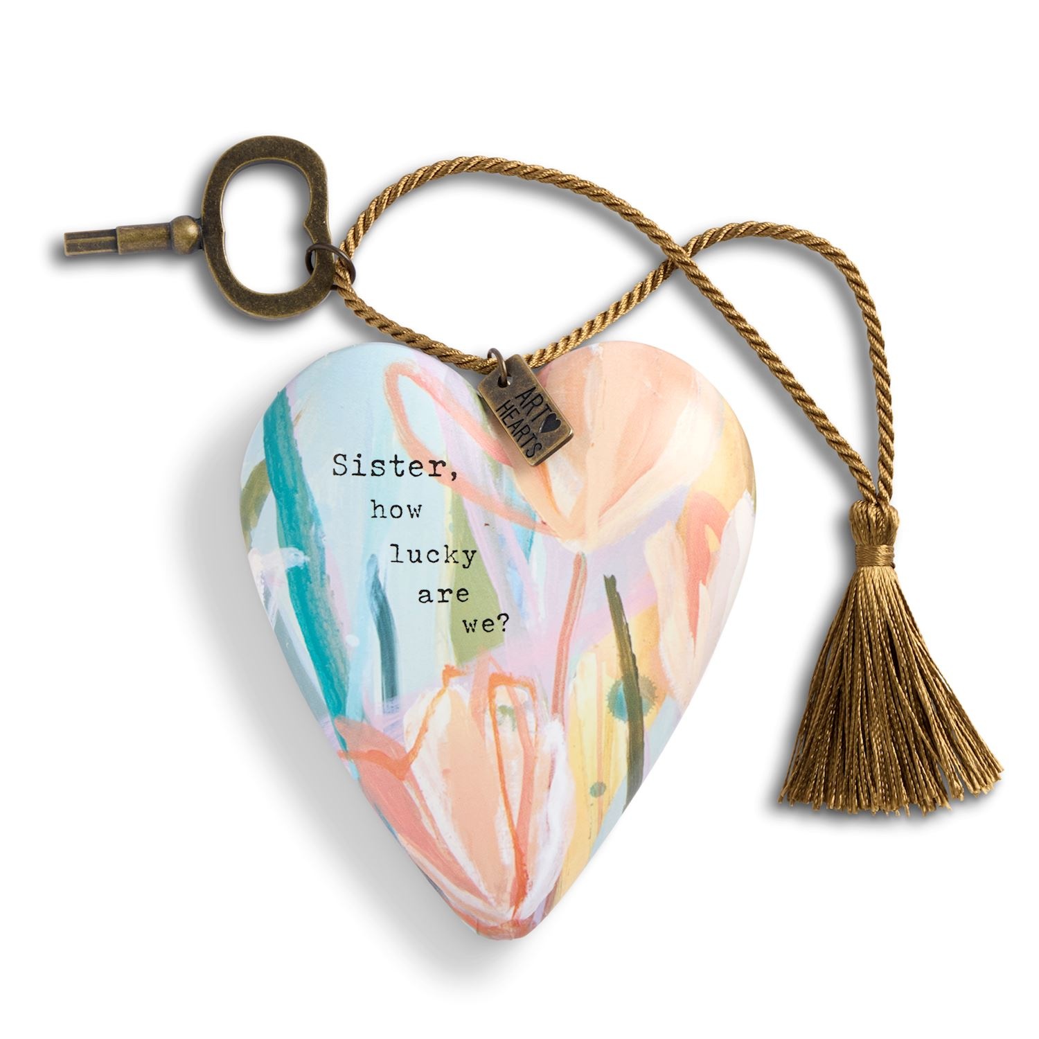 Demdaco Sister How Lucky Recordable Art Heart
