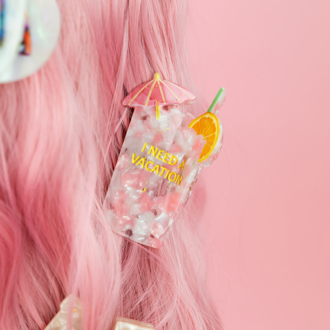 Chez Gagne I Need A Vacation - Hair Clip