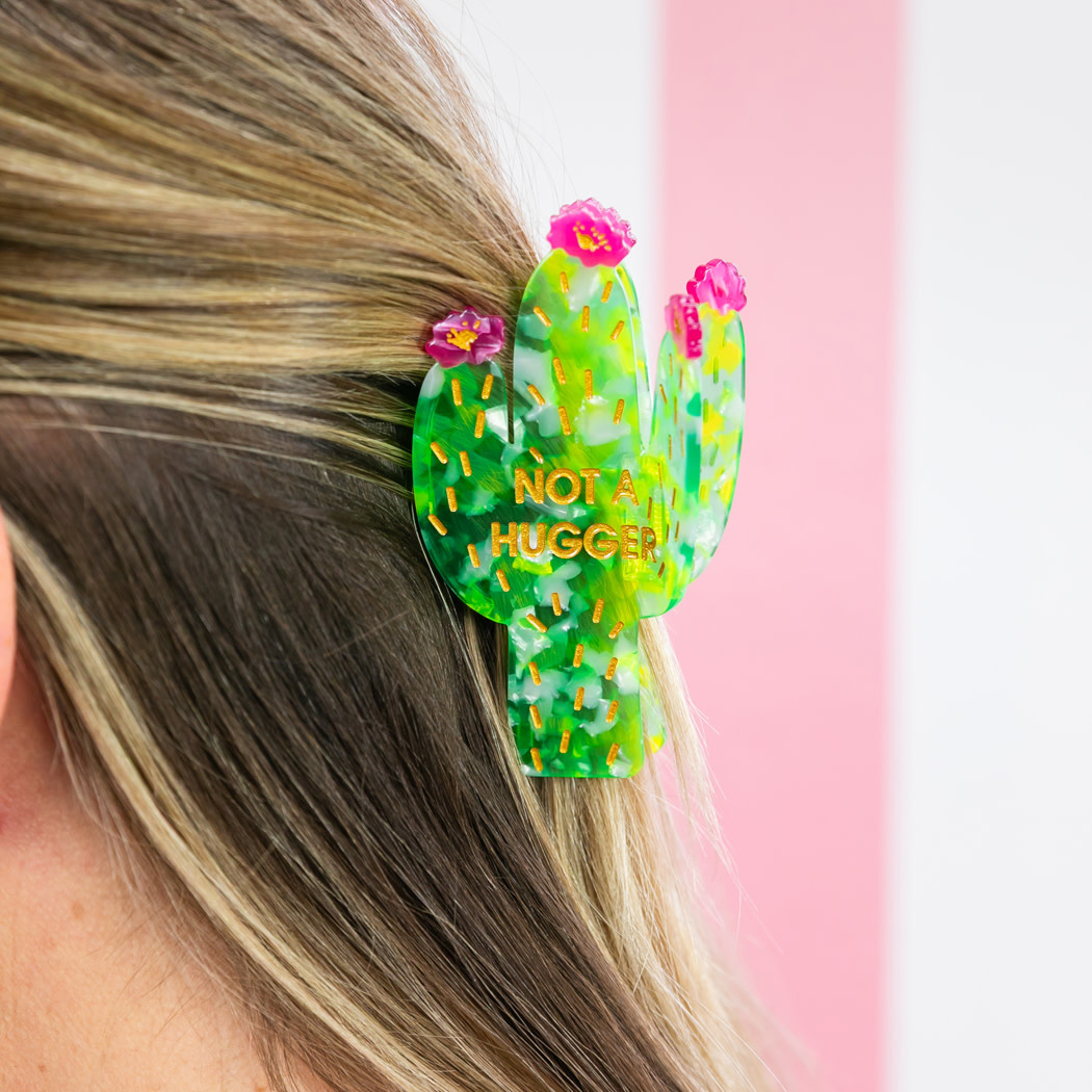 Chez Gagne Not A Hugger Cactus Hair Clip