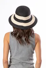 San Diego Hat Striped Wide Braided Hat