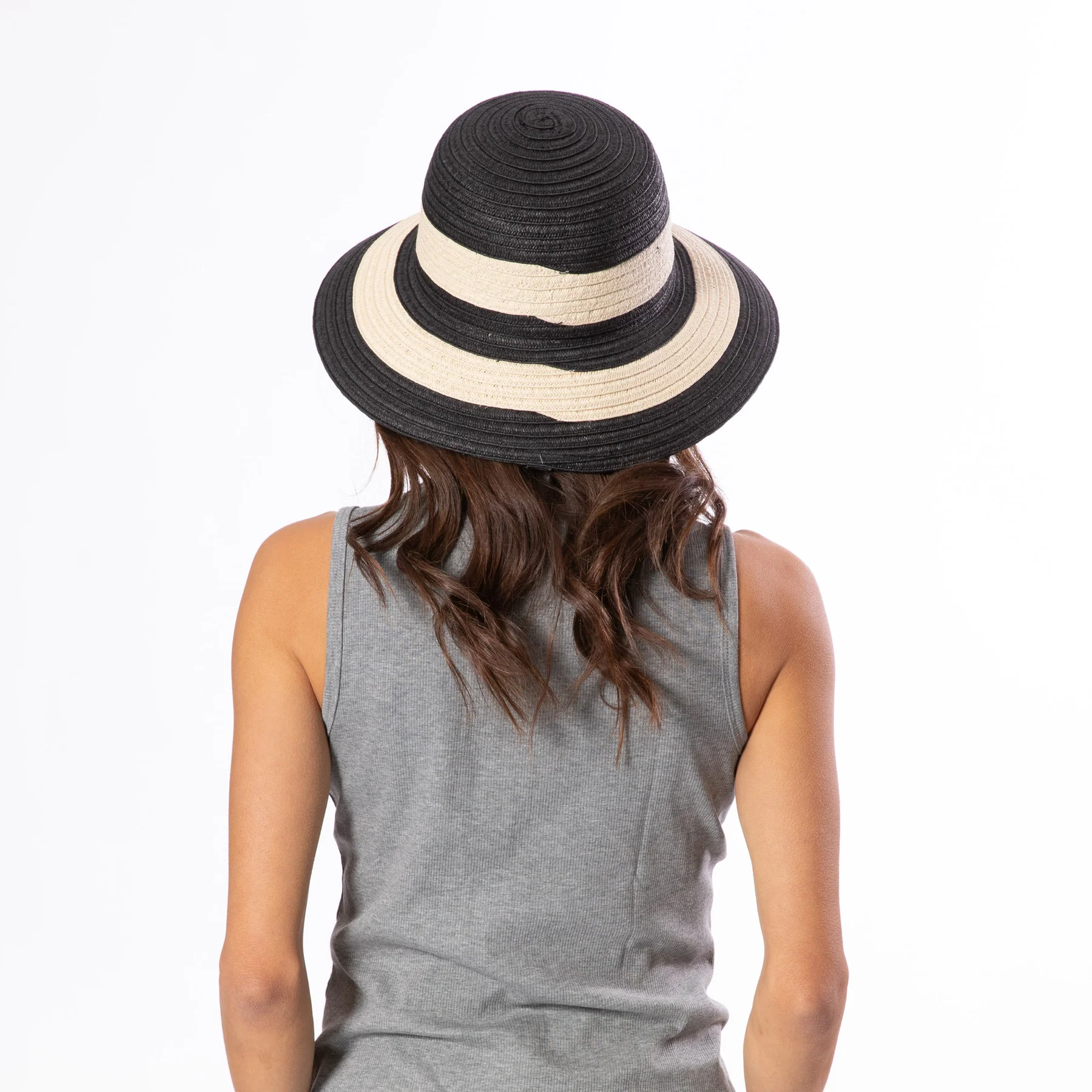 San Diego Hat Striped Wide Braided Hat