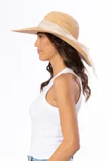 San Diego Hat Fine Raffia Straw Hat w/ Shimmer Bow