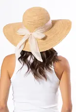 San Diego Hat Fine Raffia Straw Hat w/ Shimmer Bow