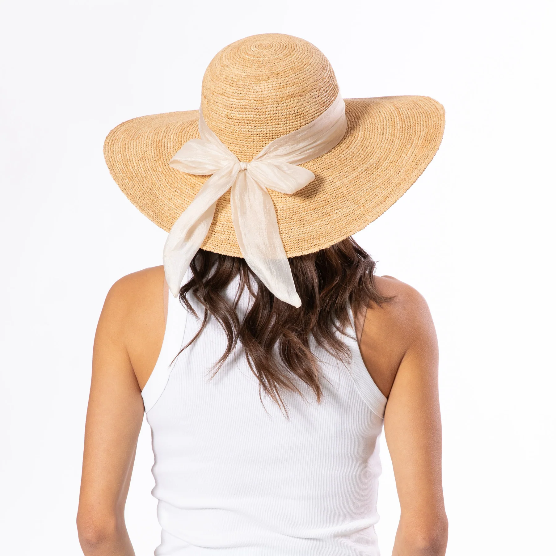 San Diego Hat Fine Raffia Straw Hat w/ Shimmer Bow