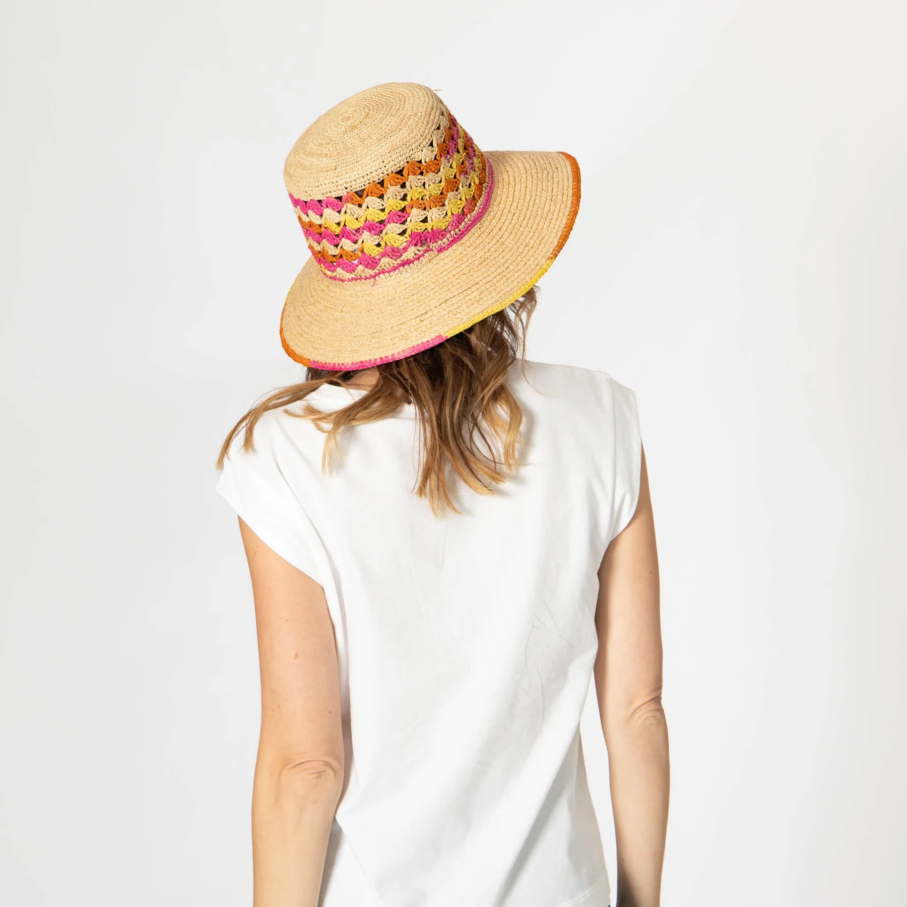 Crochet & Braided Raffia Bucket Hat