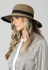San Diego Hat Water Repellent Striped Hat Black