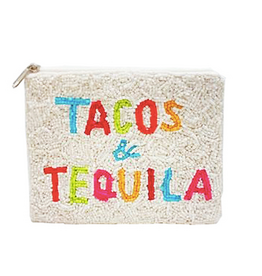 Tacos & Tequila Beaded Pouch