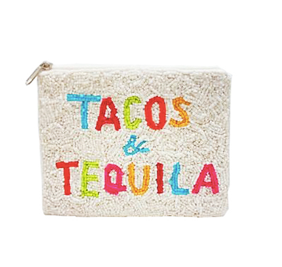 Tacos & Tequila Beaded Pouch