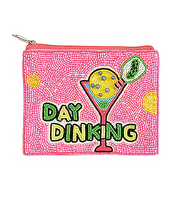 Day Dinking Beaded Pouch