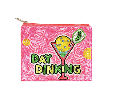 Day Dinking Beaded Pouch