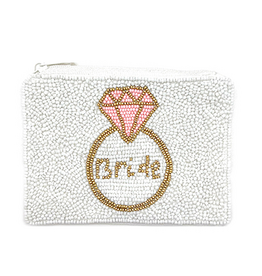 Bride & Ring Beaded Pouch