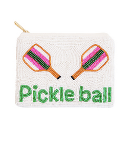 Pickleball Beaded Pouch