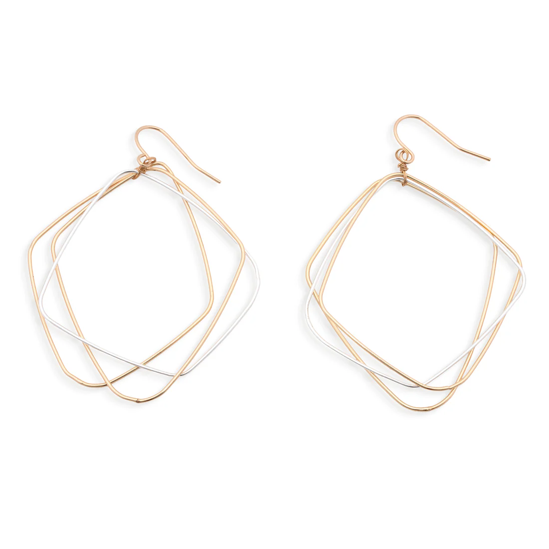 Leslie Curtis Regina Mixed Metal Hoop Earring