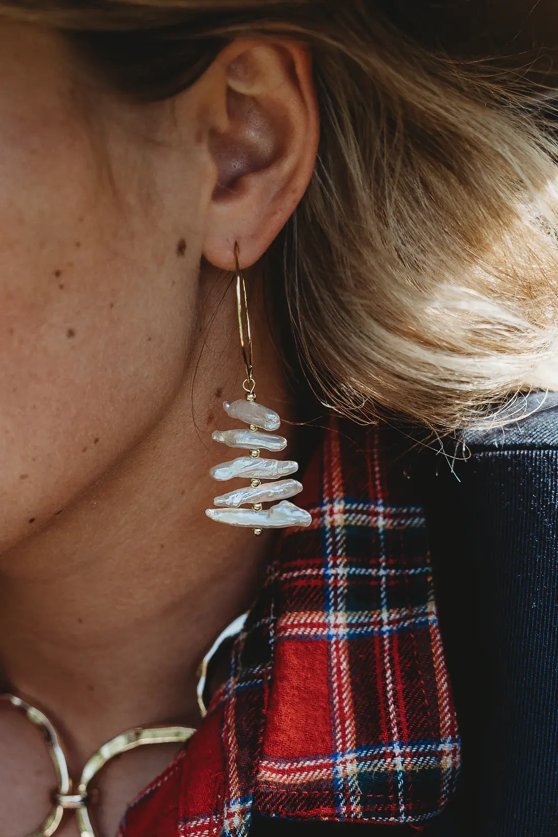 Leslie Curtis Rita Pearl Stack Earring