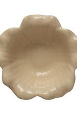 Debossed Stoneware Flower Bowl
