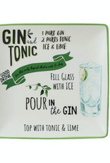 Stoneware Plate w/ Cocktail Recipe