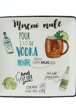 Stoneware Plate w/ Cocktail Recipe
