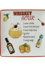 Stoneware Plate w/ Cocktail Recipe