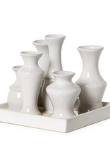 Two's Company Sextet White Glaze Multi Vase with 6 Sections