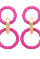 Jewelry Raffia Circle Earring