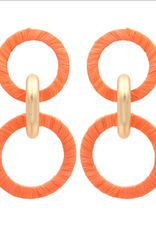 Jewelry Raffia Circle Earring