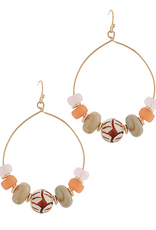 Resin & Ceramic Hoop Earring
