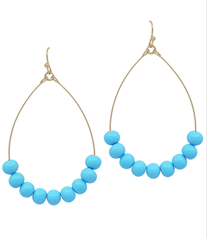 Clay Beaded Hoop Earring