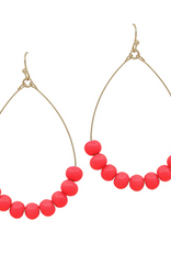 Clay Beaded Hoop Earring
