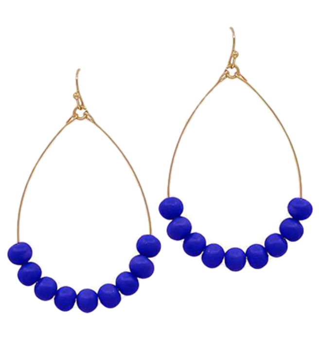 Clay Beaded Hoop Earring