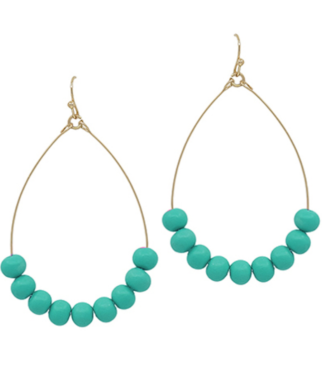 Clay Beaded Hoop Earring