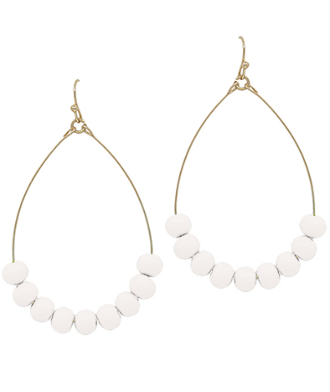 Clay Beaded Hoop Earring