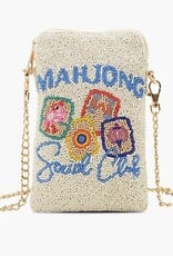 America & Beyond Mahjong Beaded Crossbody Bag