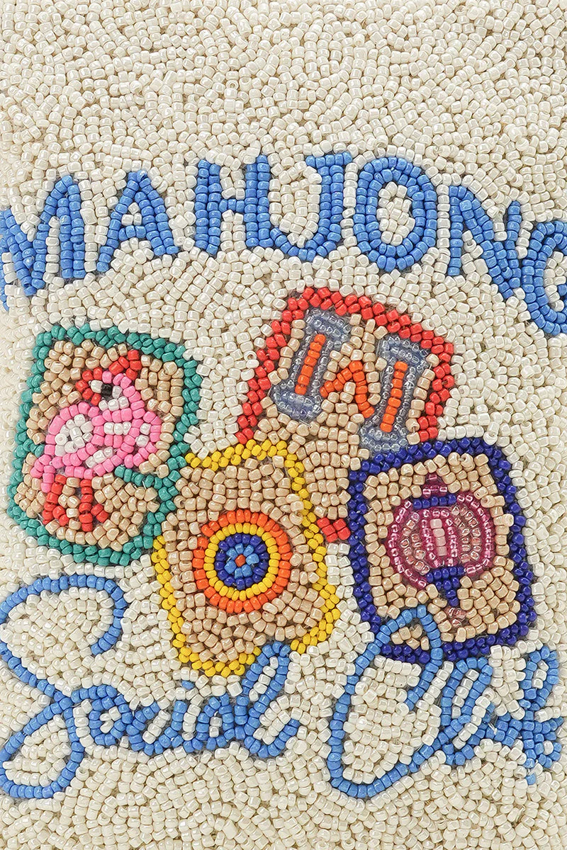 America & Beyond Mahjong Beaded Crossbody Bag