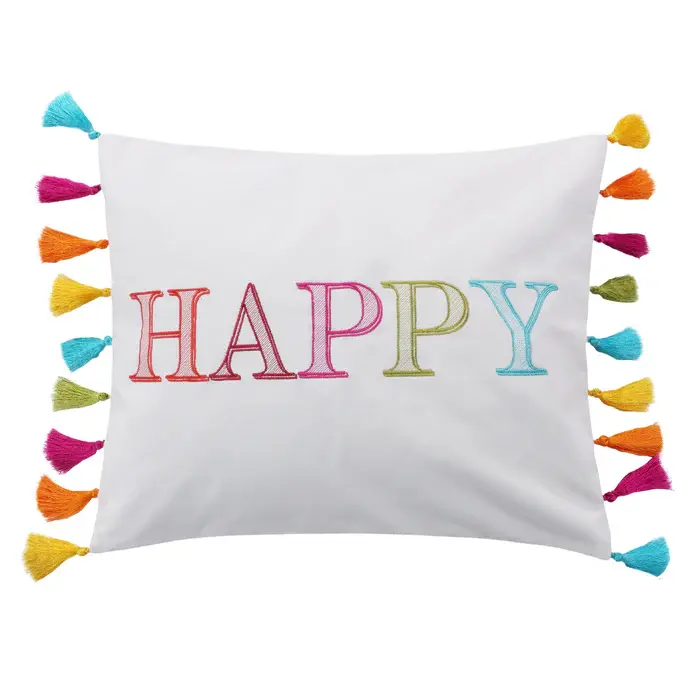 Levtex Happy Pillow w/ Tassels