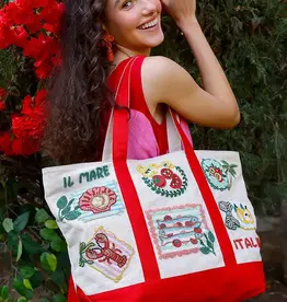 America & Beyond Postcard From Italy Tote