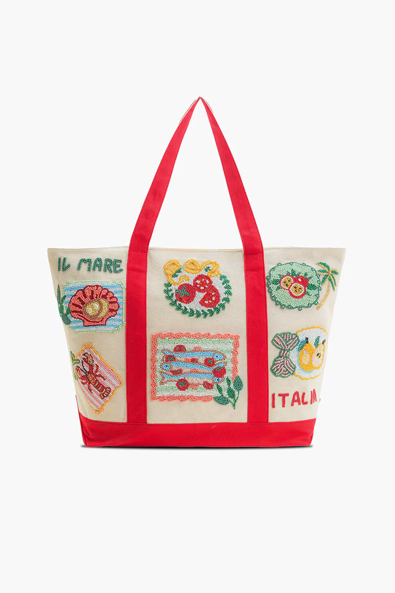 America & Beyond Postcard From Italy Tote