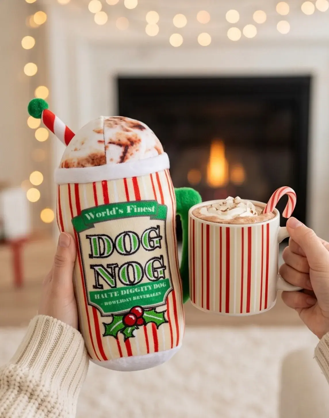 Haute Diggity Dog Nog Holiday Dog Toy