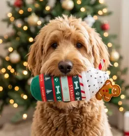 Haute Diggity Starbarks Latte Holiday Dog Toy