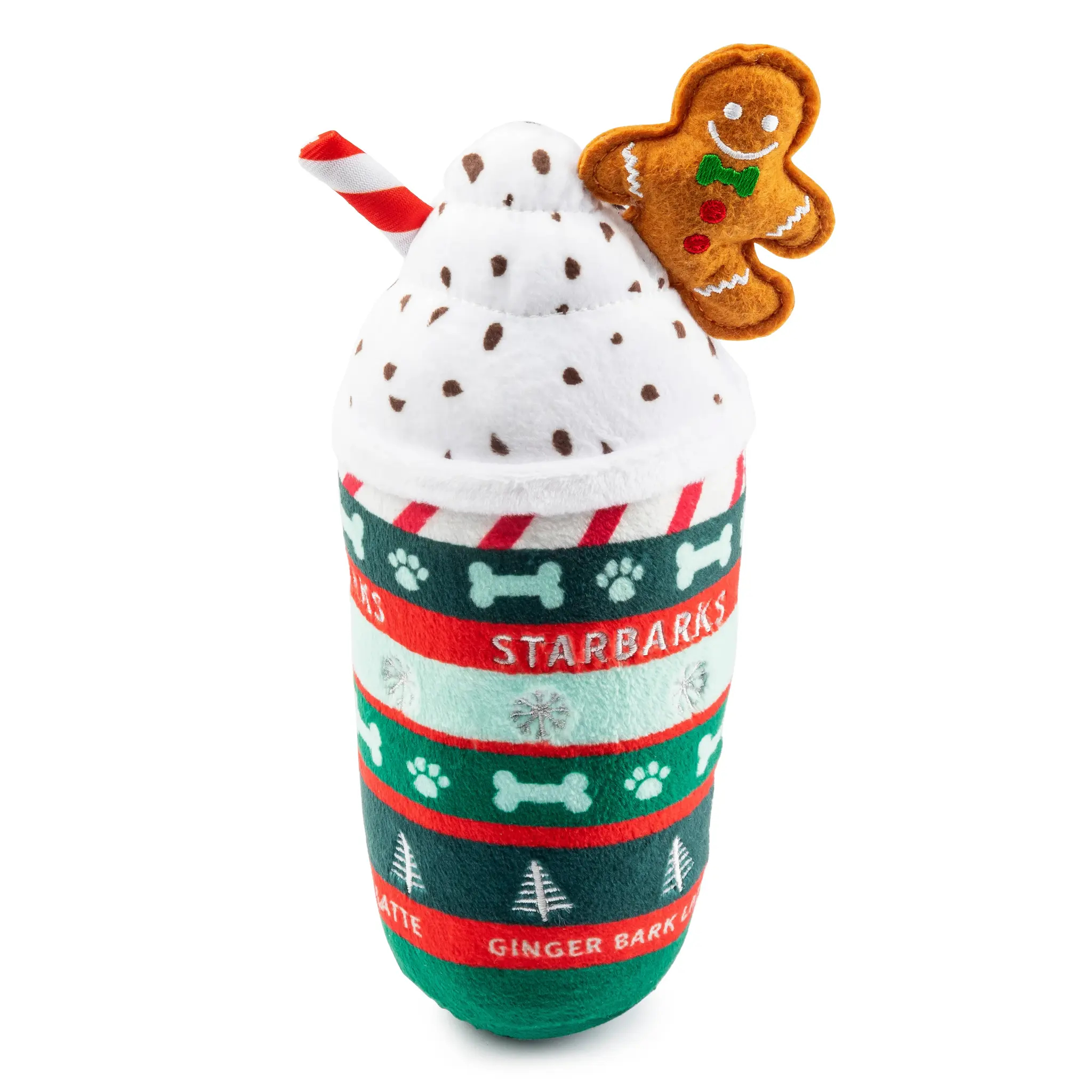Haute Diggity Starbarks Latte Holiday Dog Toy