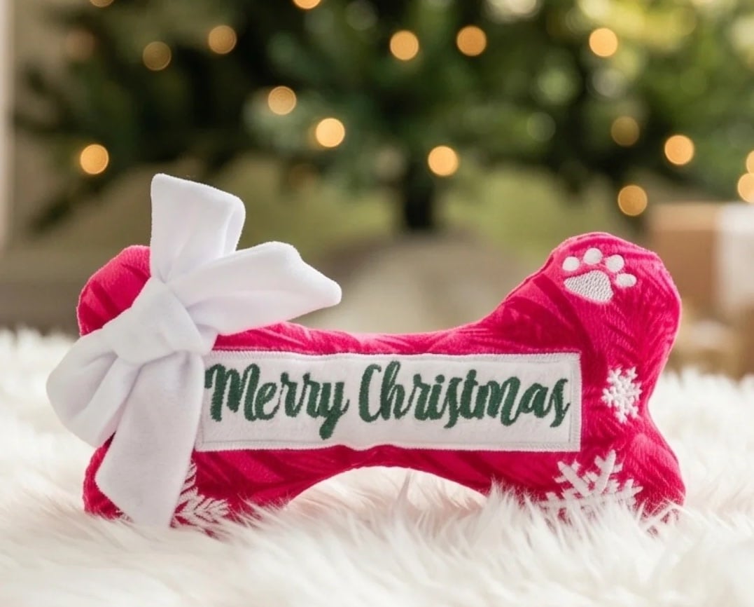 Haute Diggity Puppermint Bone Merry Christmas Dog Toy