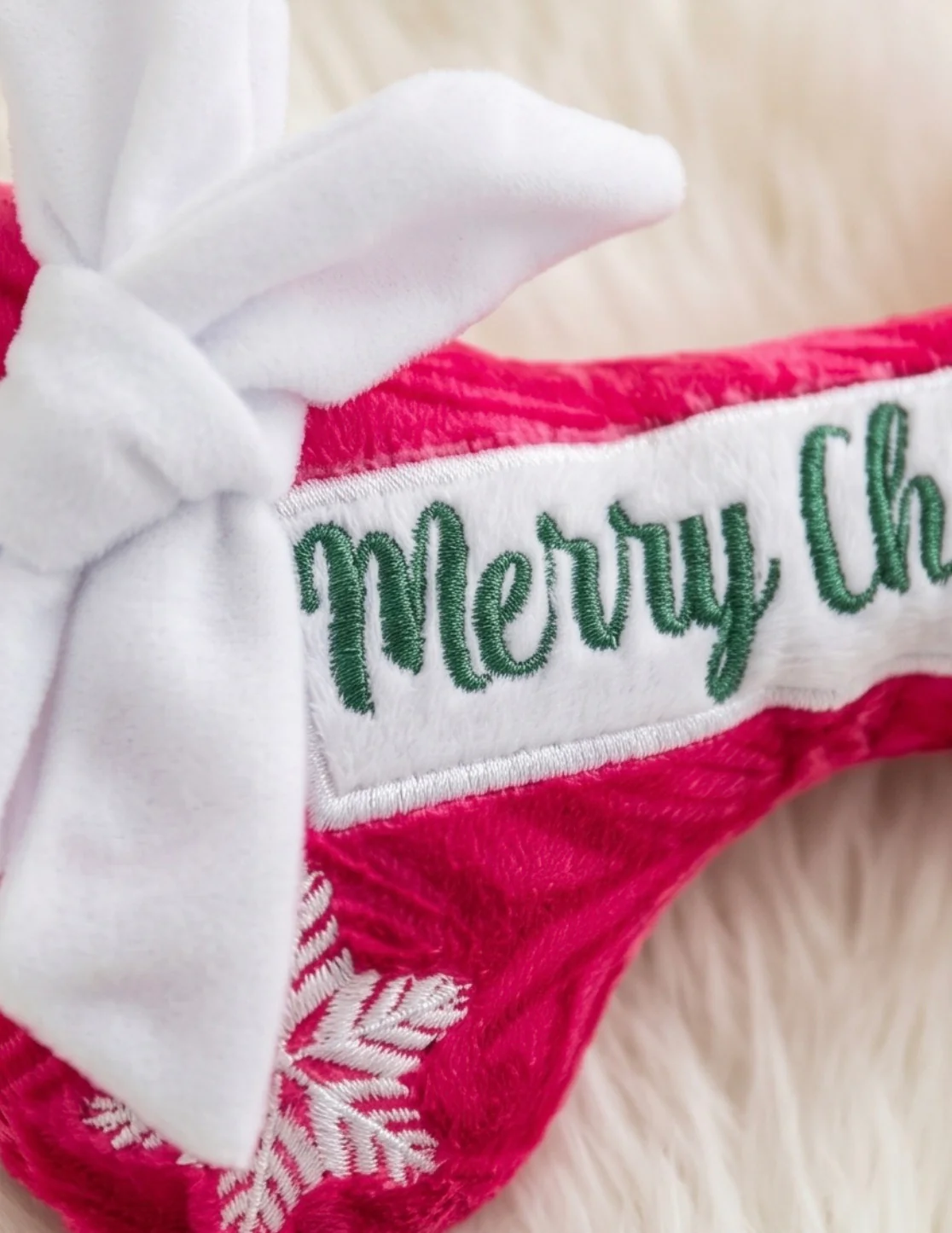 Haute Diggity Puppermint Bone Merry Christmas Dog Toy