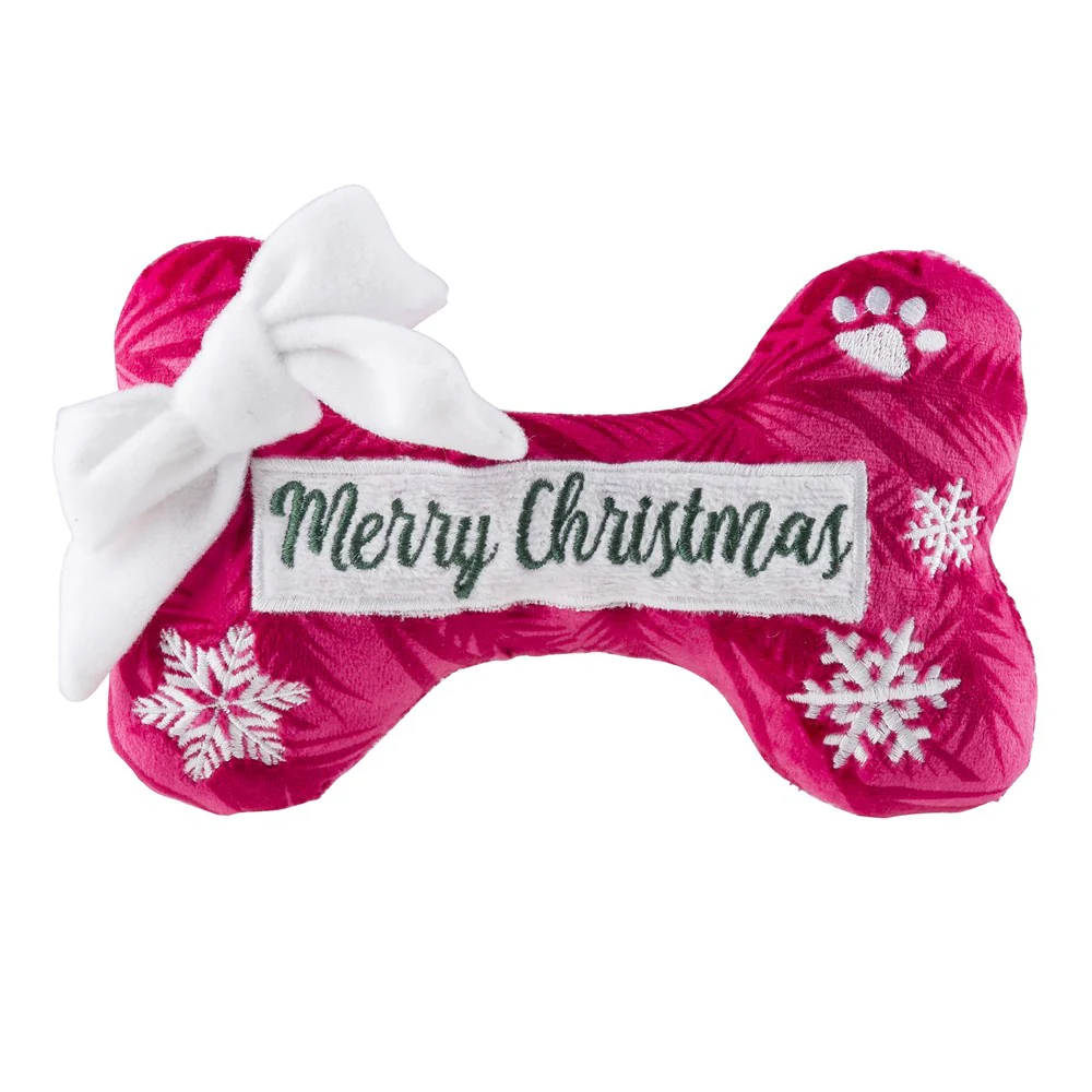 Haute Diggity Puppermint Bone Merry Christmas Dog Toy