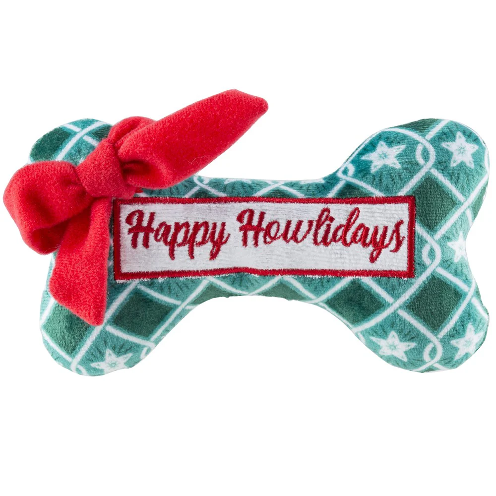 Haute Diggity Happy Howlidays Bone Dog Toy