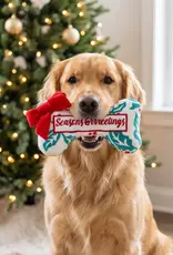 Haute Diggity Seasons Grrreetings Bone Dog Toy